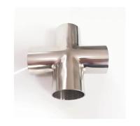 108mm 4.25" Pipe OD Butt Welding Cross 4 Ways Splitter SUS 304 Stainless Steel Fitting Spliter Homebrew Beer Wine