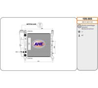 109.005 AHE Radiatore, Raffreddamento motore per FIAT