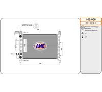 109.006 AHE Radiatore, Raffreddamento motore per FIAT