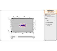109.123/A AHE Radiatore, Raffreddamento motore per ALFA ROMEO