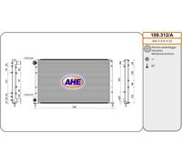 109.312/A AHE Radiatore, Raffreddamento motore per FIAT