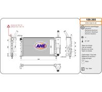 109.365 AHE Radiatore, Raffreddamento motore per FIAT