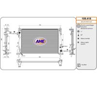 109.418 AHE Radiatore, Raffreddamento motore per ALFA ROMEO