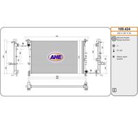 109.424 AHE Radiatore, Raffreddamento motore per FIAT