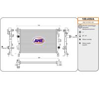 109.439 AHE Radiatore, Raffreddamento motore per FIAT,JEEP
