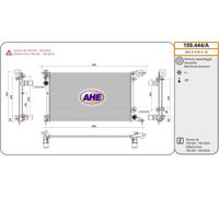 109.444/A AHE Radiatore, Raffreddamento motore per FIAT