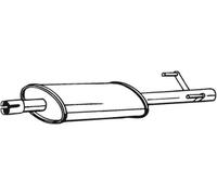 Bosal Silenziatore centrale 175-413 per Mercedes Sprinter