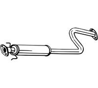 109 CV SILENZIATORE CENTRALE PER ROVER 25 2 VOL/Cod Sp RF 1.6 16V KW 80 CV 109