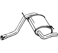 109 CV SILENZIATORE POSTERIORE PER RENAULT Duster HS 1.5 dCi 4x4 KW 80 CV 109