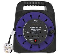 10A 2-Gang Borsette Rocchetto Prolunga Corrente Con 2x USB Porte di Ricarica 25m