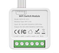 10A 234 Bit Home Automation Switch Modulo, Controllo WIFI con Per Tuya App e Comandi Vocali per Dispositivi Smart (Interruttori a Quattro Vie)