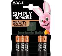 10CF PILA MINI STILO AAA SIMPLY DURACELL ALCALINA VOLT 1,5 CF=PZ 5:
