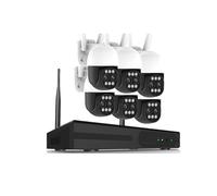 10CH 4K PTZ IP di Telecamere Sicurezza Zoom 10X Kit NVR Wireless for Esterni Visione Notturna a Colori CCTV Telecamera Sorveglianza 8CH(3T,10CH NVR 6Pcs Camera)