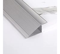 10cm Extra Wide Door Threshold ramp,90-150cm Long Floor Transition Strip,self-Adhesive Carpet Edge,Easy to Install,cuttable(Silver,Long 90cm/35.4in)
