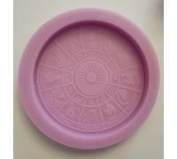 10CM Oroscopo Zodiac Calendario Sottobicchiere Stampo Per Resina, Argilla,
