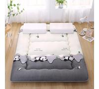 10cm Spesso Materasso Futon Giapponese Pavimento 3 Strati Cotone Trapuntato Memory Foam Tatami Pieghevole Traspirante Arrotolabile Dormitorio Ospiti Campeggio Tutte Stagioni Ragazzi Divano Letto