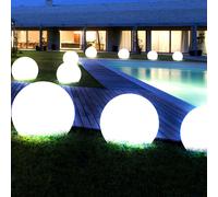 10er Set LED Solare Esterno Sfera Chiodi Plug-In Luci Balcone Giardino Bianche