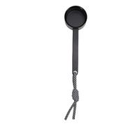 10g Coffee Measuring Scoop Black Aluminum Alloy Long Handle Coffee Bean Measuring Scoop with Rope for Milk Powder Tea