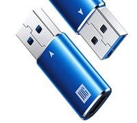 [10Gbps] Adattatore da USB 3.1 A a USB C, 2 Pacchi Adattatore da USB C Femmina a USB Maschio per iPhone 15 14 13 12 Plus Pro Max, Samsung Galaxy S23, Auricolari Type-C, Quest Link- Blue