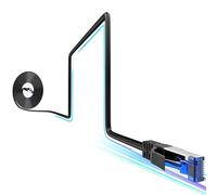 10Gsupxsel Cavo Ethernet Cat8, 30 m, per interni ed esterni, cavo Ethernet ad alta velocità 40 Gbps 2000 Mhz, cavo Internet schermato flessibile, cavo di rete Cat 8 SSTP per casa/ufficio/gioco/POE