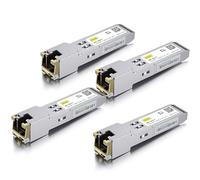 10Gtek 10/100/1000Base-T Copper SFP, Auto-Negotiation SFP to RJ45 Mini-GBIC Transceiver for Cisco GLC-T/SFP-GE-T, Pack of 4
