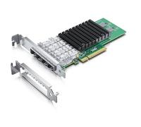 10Gtek 10Gb PCI-E NIC Scheda di Rete, Quad SFP+ Port, Original Intel XL710-BM1 Controllers, PCI Express Ethernet LAN Adapter Support Windows Server/Linux/VMware ESXi, Compare to Intel X710-DA4