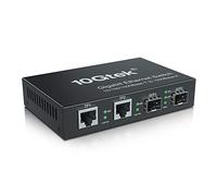 10Gtek 4-Port Gigabit Ethernet Fiber Switch, with Two SFP Slots (1000M), Without Transceiver
