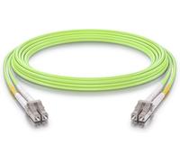 10Gtek [4 Stück LC to LC OM5 Fiber Patch Cable - 1G/10G/40G/100G Multi-Mode Jumper Duplex 50/125μm LSZH Fiber Optic Cord, Green, 5-Meter(16.4-ft)