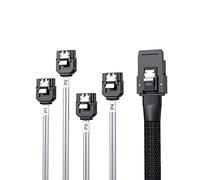 10Gtek 6G Internal Mini SAS 36pin SFF-8087 (Host) Male to 4x SATA (Target) 7pin Female Fan-Out Cable, 0.5-m (1.6ft)