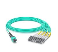 10Gtek Fiber Optic Cable Patch Cord - MPO to 8X LC Fanout Fiber Jumper Cable, OM3 MMF 8-core Fiber, Application for QSFP+Transceiver, 7-Meter(23-ft)