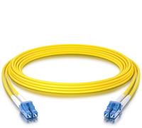 10Gtek Fiber Patch Cable - LC to LC OS2 10Gb/Gigabit Singlemode Jumper Duplex 9/125 LSZH Fiber Optic Cord for SMF SFP Transceiver, Yellow, 0.5-Meter(1.6-ft), 10-Pack
