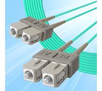 10Gtek Fiber Patch Cable - SC to SC OM3 10 Gb/Gigabit multimodale Jumper Duplex 50/125 μm LSZH Fiber Optic Cord for SFP ricetrasmettitore, Aqua, 20 metri (66ft)