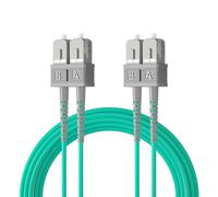 10Gtek Fiber Patch Cable - SC to SC OM3 10Gb/Gigabit Multi-Mode Jumper Duplex 50/125μm LSZH Fiber Optic Cord for SFP Transceiver, Aqua, 3-meter(9.8ft)