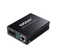 10Gtek Gigabit Ethernet Media Converter, SC Monomodale, 10/100/1000M RJ45 a 1000Base-LX, 1310nm, Fino a 20km