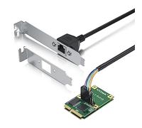 10Gtek Mini PCIe 1G Gigabit Ethernet Network Card (I210AT), 30-cm cable length