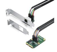 10Gtek Mini PCIe 2.5G Ethernet Network Card, 30-cm cable length, with LED light, Single port RJ45, Mini PICe Interface, not for M.2