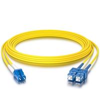 10Gtek OS2 SC a LC Cavo Fibra Ottica 10-Meter, 9/125 Monomodale Duplex LSZH Fiber Optic Patch Cord