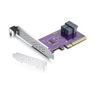 10Gtek ® PCIe 3.0 X8 to SFF-8643 Adapter for U.2 SSD, X8, (2) SFF-8643, with low-profile bracket, Support Windows 10/2016/2019, REHL/Cent0S 7/8, VMware ESXi 6/7, Ubuntu Linux 18/20/21, etc.