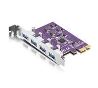 10Gtek PCIe to (4) USB 3.0 Expansion Card, PCIe USB Add in Card 5Gbps, Internal USB3.0 Hub Converter for Desktop PC Host Card, Support Windows 10/8/7/XP, Linux