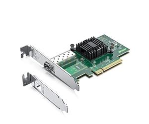 10Gtek Scheda di Rete 10GbE per Intel X520-DA1, Single SFP+ PCI-e, Controller 82599EN, 10Gb NIC, Compatibile Con Windows Server/Linux/VMware