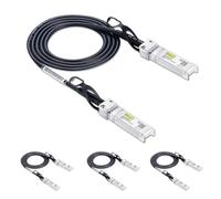 10Gtek SFP+ DAC Twinax Cable, 10G SFP+ to SFP+ Direct Attach Copper Patch Passive Cable for Cisco SFP-H10GB-CU1.5M, Meraki MA-CBL-TA-1.5M, Ubiquiti UniF, D-Link, Netgear, 1.5-Meter(5ft), 4-Pack