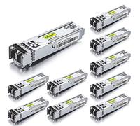 10Gtek [x10 pcs 1G SFP SX LC Modulo Multimodale, 1000Base-SX Mini Gbic Transceiver Compatibile per Cisco GLC-SX-MMD, Meraki, Ubiquiti, TP-Link, Mikrotik, Netgear, D-Link, Zyxel, Open Switch