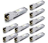 10Gtek [x10 pcs] 1G SFP to RJ45 Modulo Mini-Gbic, 1000Base-T Copper Transceiver Compatibile per Cisco GLC-T/SFP-GE-T, Meraki MA-SFP-1GB-TX, Ubiquiti UF-RJ45-1G, Netgear, Zyxel, D-Link, TP-Link