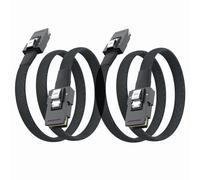 10Gtek® [x2 pcs Mini SAS SFF-8087 to SFF-8087, 6G Internes SAS Cable, 100-Ohms, 0.8-Meter(2.64-ft)