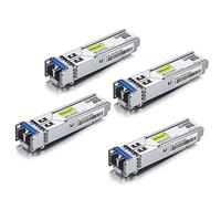 10Gtek [x4 pcs] 1G SFP LX LC Modulo Monomodale, 1000Base-LX Mini-Gbic Transceiver Compatibile per Cisco GLC-LH-SMD, Meraki, Ubiquiti UF-SM-1G, Mikrotik, Netgear, D-Link, TP-Link, Zyxel, Open Switch