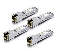 10Gtek [x4 pcs] 1G SFP to RJ45 Modulo Mini-Gbic, 1000Base-T Copper Transceiver Compatibile per Cisco GLC-T/SFP-GE-T, Meraki MA-SFP-1GB-TX, Ubiquiti UF-RJ45-1G, Netgear, Zyxel, D-Link, TP-Link