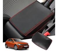 10jQkk Auto Cuscino Braccioli per VW Polo/Seat Ibiza 6/Seat Arona/Taigo 2018-2023 2024,Imbottitura del Bracciolo Centrale Antiscivolo Fodera Cuscino Console Centrale Copri Allestimenti Interni,B