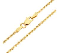 10K Oro Giallo 1.5mm-10mm Collana D/C Braccialetto Uomo Donna 17.8cm- 76.2cm