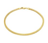 10k Oro Giallo 2.5mm Franco Scatola Quadrato Grano Bracciale Catena Da 19.1cm