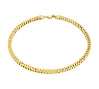 10k Oro Giallo 3mm Franco Scatola Bracciale Catena Uomo Donna 7 " 7.5 " 8 " 8.5